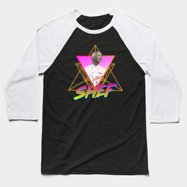 SHEF RETRO TRIANGLE Baseball T-Shirt by giovanniiiii